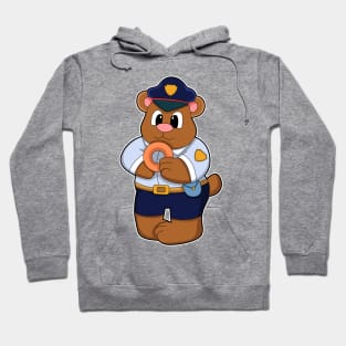 Bear as Police officer with Police uniform & Donut Hoodie